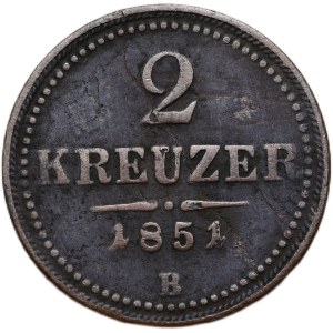 2 krejcar 1851 B