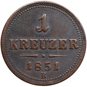 1 krejcar 1851 B