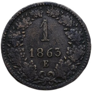 1 krejcar 1863 E