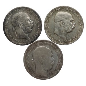 1 cor 1893 KB, 1898, 1913 3szt.