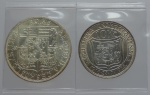 20 CZK 1937 TGM, 10 CZK 1928 TGM
