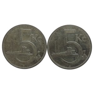 5 CZK 1931, 1932 Ag 2 pz.