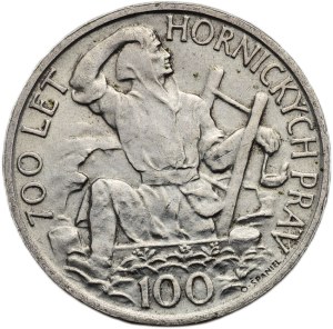 100 CZK 1949 - 700 years of mining rights In Jihlava