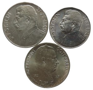 100 CZK 1949 Stalin, 50 CZK 1949 Stalin, 100 CZK 1951 Gottwald