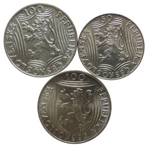 100 CZK 1949 Stalin, 50 CZK 1949 Stalin, 100 CZK 1951 Gottwald