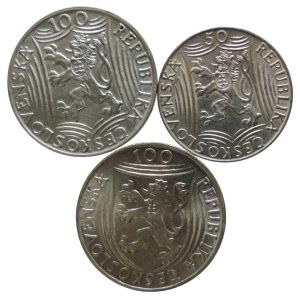 100 CZK 1949 Stalin, 50 CZK 1949 Stalin, 100 CZK 1951 Gottwald
