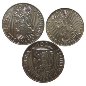 100 CZK 1949 Stalin, 50 CZK 1949 Stalin, 100 CZK 1951 Gottwald