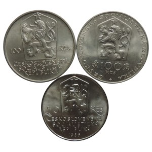 100 CZK 1981 Spain, 100 CZK 1985 Helsinki, 50 CZK 1986 Telč
