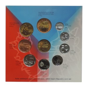 Set of circulation coins 2003, 10 years of the Czech Republic