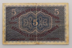 Czechoslovakia 1919-1939, 5 CZK 1919 series 0081