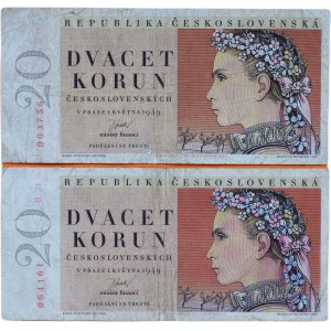 Czechoslovakia 1945-1992, 20 CZK 1949 - B02, B31