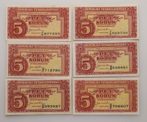 Czechoslovakia 1945-1992, 5 CZK without date (1945)