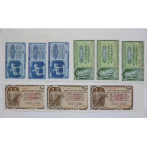Czechoslovakia 1945-1992, set 1953 - 100, 50, 25, 10, 5, 3, 1 CZK