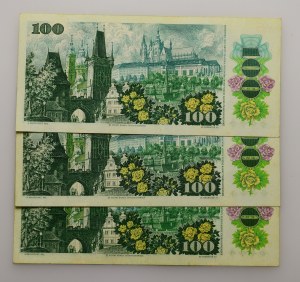 Czechoslovakia 1945-1992, 100 CZK 1989 series A 03
