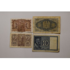 Itálie, 10 lire, 5 lire 2 lire, 1 lira