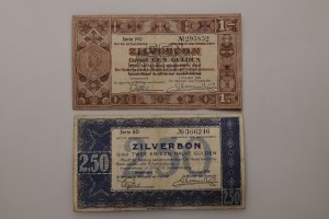 Netherlands, 2,5 guilders 1938, 1 guilder 1938