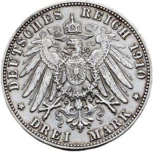 Bavorsko, Otto 1886 - 1912, 3 marka 1910 D