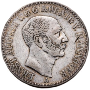 Hannover, Ernst August 1837-1851, tolar 1842 A, Clausthal, KM.197.1, dr.hr., dr.rysky, vl.škr., patina, 22.126g