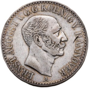 Hannover, Ernst August 1837-1851, thaler 1842 A, Clausthal, KM.197.1, dr.hr., dr.rysky, vl.škr., patina, 22.126g