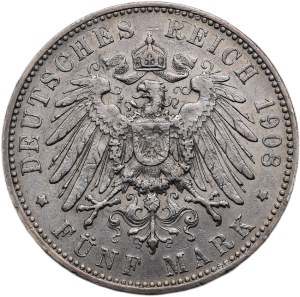 Württemberg, Wilhelm II. 1891-1918, 5 March 1908 F