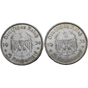 5 marka 1934 A, 5 marka 1935 A