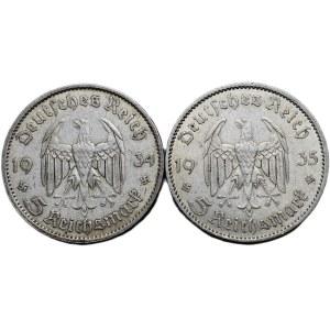 5 marka 1934 A, 5 marka 1935 A