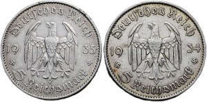 5 mark 1934 F, 5 mark 1935 F