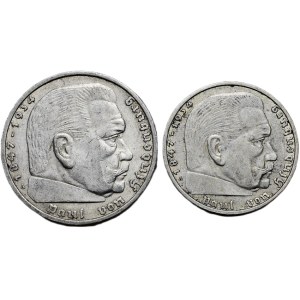 5 marka 1935 A, 2 marka 1937 A