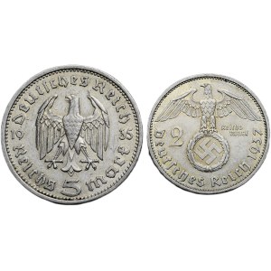5 marka 1935 A, 2 marka 1937 A