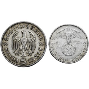 5 marka 1935 A, 2 marka 1937 A