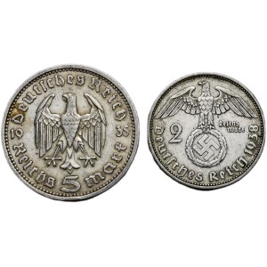 5 marka 1935 A, 2 marka 1938 A