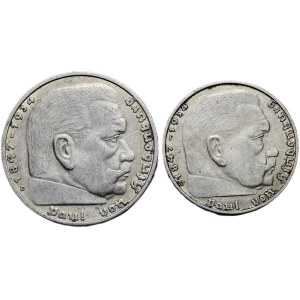 5 mark 1935 J, 2 mark 1938 D
