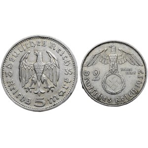 5 mark 1935 J, 2 mark 1938 D