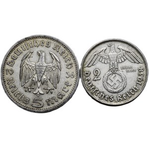 5 marka 1936 A, 2 marka 1938 B