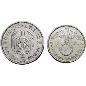 5 marka 1936 A, 2 marka 1937 G