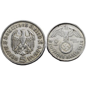 5 mark 1936 A, 2 mark 1938 B