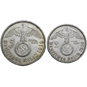 5 marka 1936 A, 2 marka 1939 A