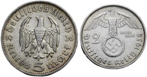 5 marks 1936 F, 2 marks 1938 F