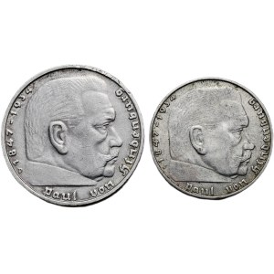 5 mark 1938 D, 2 mark 1939 J