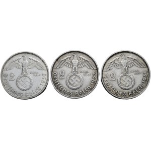 2 marks 1937 A, 1939 B, 1939 F