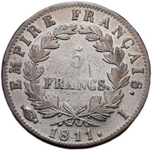 Francie, Napoleon I. - císař, 1804 - 1814, 1815, 5 frank 1711 I