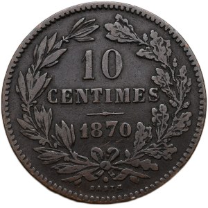 Luxembourg, William III. 1849-1890, 10 centimes 1870