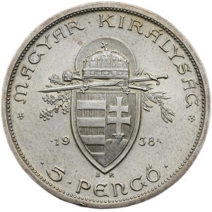 Maďarsko, 5 pengo 1938