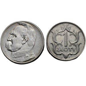 Polsko 1918-1939, 5 zlotých 1934, 1 zlotý 1929