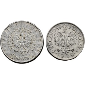 Polsko 1918-1939, 5 zlotých 1934, 1 zlotý 1929