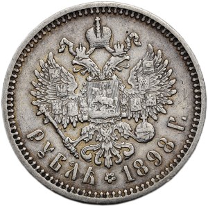 Rusko, Mikuláš II. 1894-1917, rubl 1898 AG Petrohrad