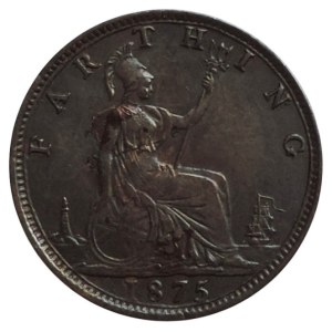 United Kingdom, Victoria, Farthing 1875