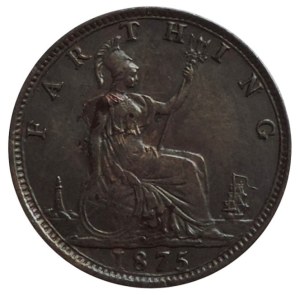 United Kingdom, Victoria, Farthing 1875