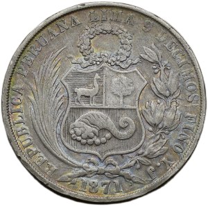 Peru, un sol 1871