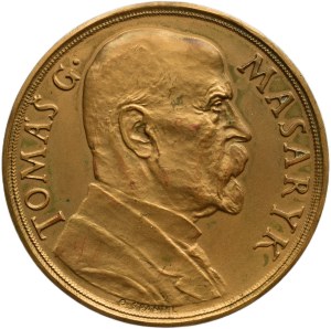 Kolářský Z., Španiel Otakar - medal for 85th birthday 1935 - bust from right, description / 7-line inscription, branches, Signed, bronze 50 mm